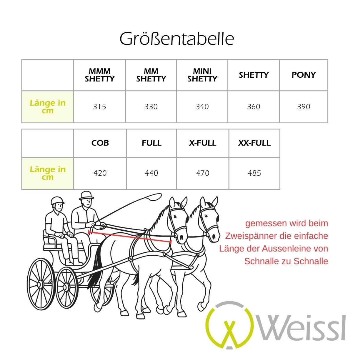 WEISSL Fahrleine Zweispänner TECH COMFORT mit Softlederhandstück