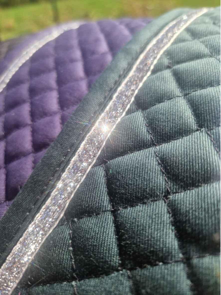 WEISSL Selettunterlage Longiergurtunterlage, rein Baumwolle, Glitzer